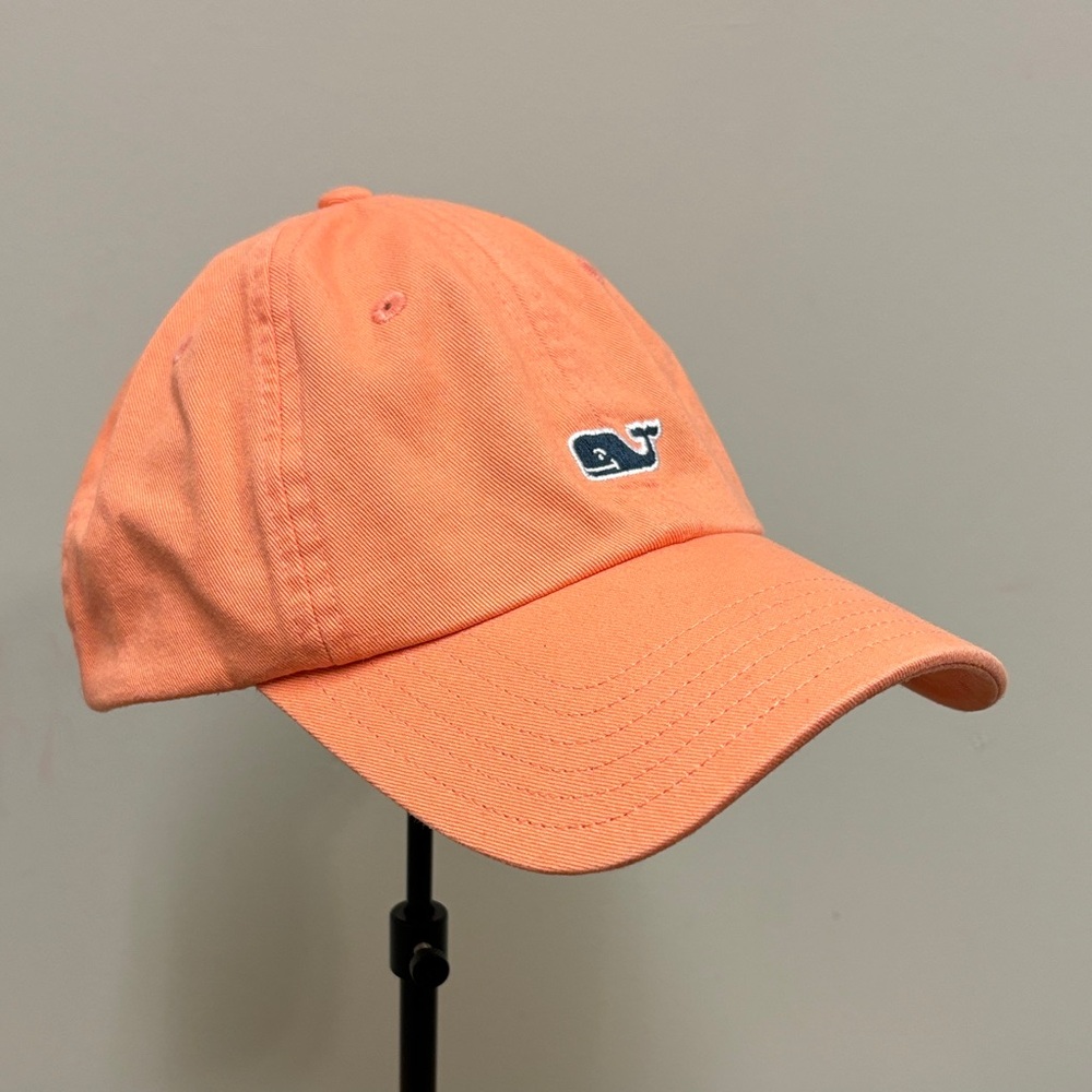Vineyard Vines Classic Logo Hat Whale Adjustable Strap Baseball Cap Orange